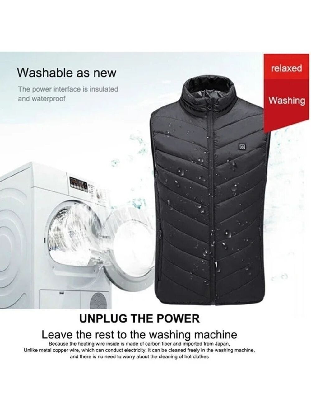 🆕️Unisex Black Heated Vest with USB |BB-DSST - Picture 4 of 7